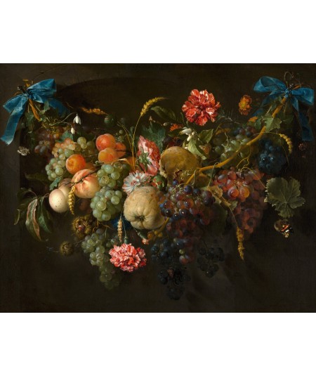 Reprodukcja obrazu Girlanda z kwiatów i owoców