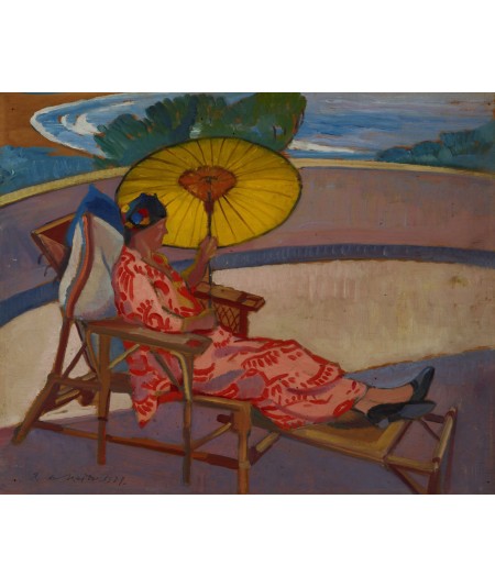 Reprodukcja obrazu Kobieta z parasolem w Palm Beach