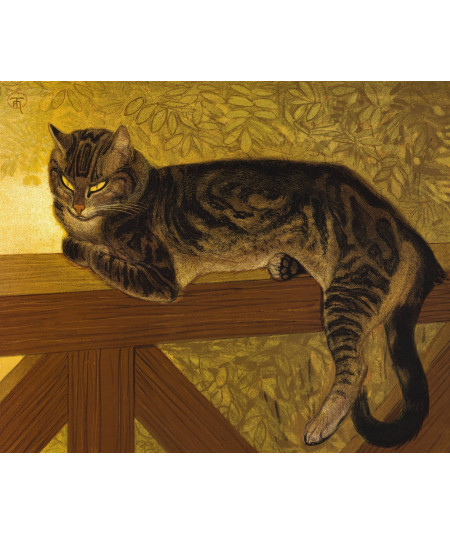 Reprodukcja obrazu Letni kot na balustradzie