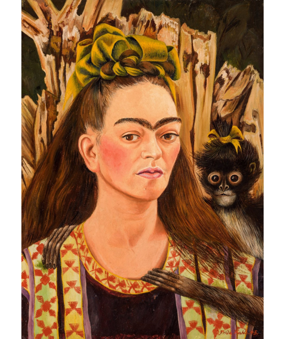 Фрида Кало с обезьянкой