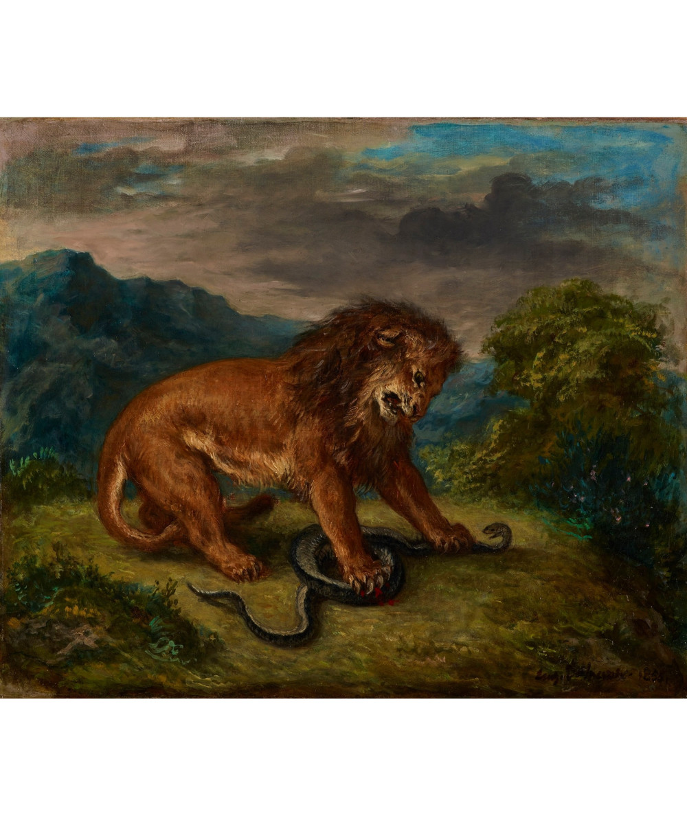 Reprodukcja obrazu Lew i wąż