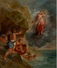 Reprodukcja obrazu Juno błaga Aeolusa o zniszczenie floty Eneas