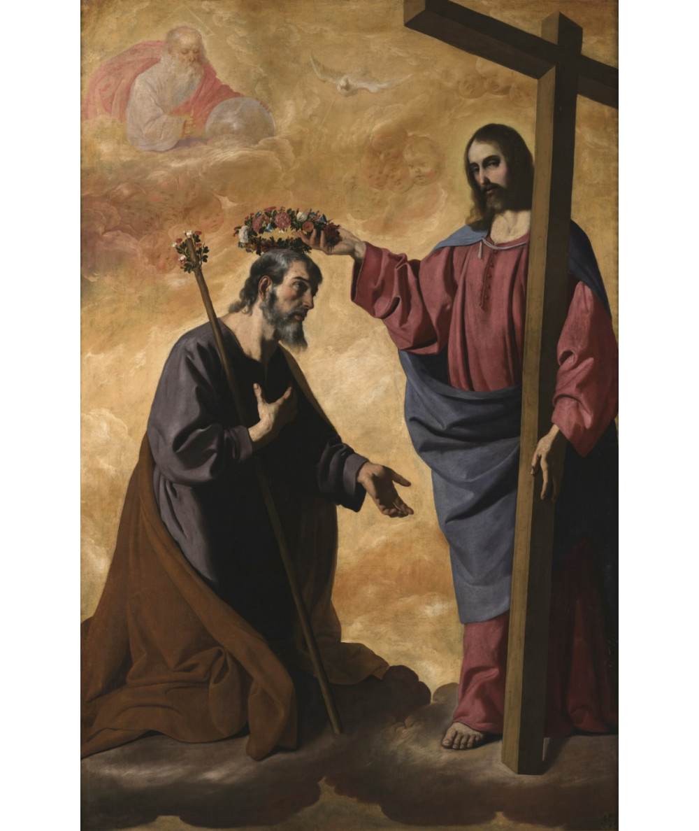 Reprodukcja obrazu Chrystus koronujący świętego Józefa
