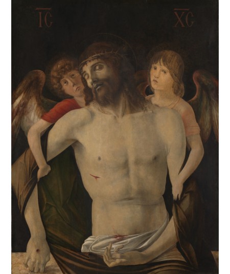 reprodukcja obrazu Martwy Chrystus wspierany przez dwóch aniołów