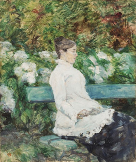 Reprodukcja obrazu Hrabina Adèle de Toulouse Lautrec w ogrodzie Malromé