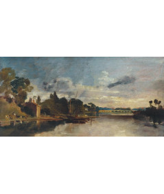 Reprodukcja obrazu Tamiza w pobliżu mostów Walton Bridge