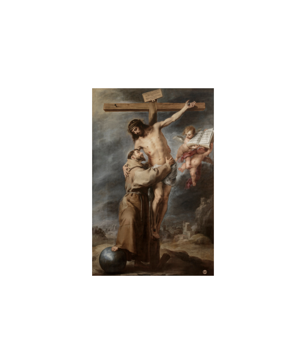 Reprodukcja obrazu Święty Franciszek obejmujący Chrystusa