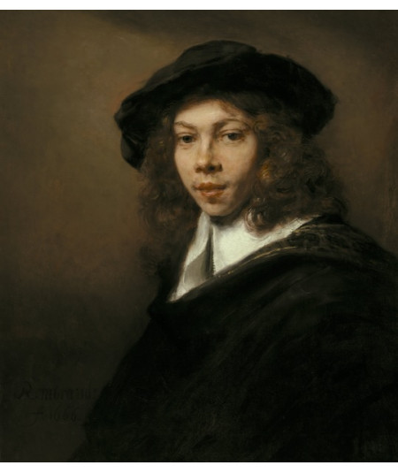 Reprodukcja obraz Młody mężczyzna w czarnym berecie