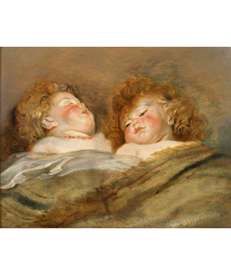 Reprodukcja obrazu Dwoje śpiących dzieci