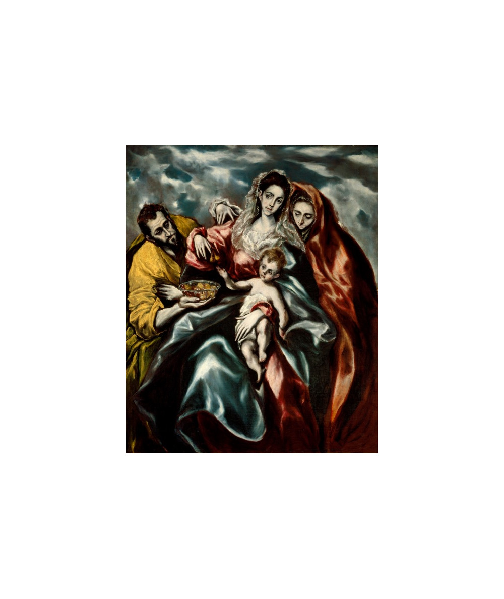 Reprodukcja obrazu Święta Rodzina z Marią Magdaleną i talerzem owoców