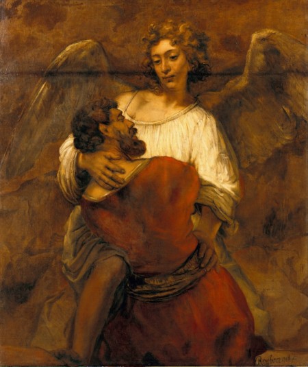 Walka Jakuba z aniołem Rembrandt (1659)