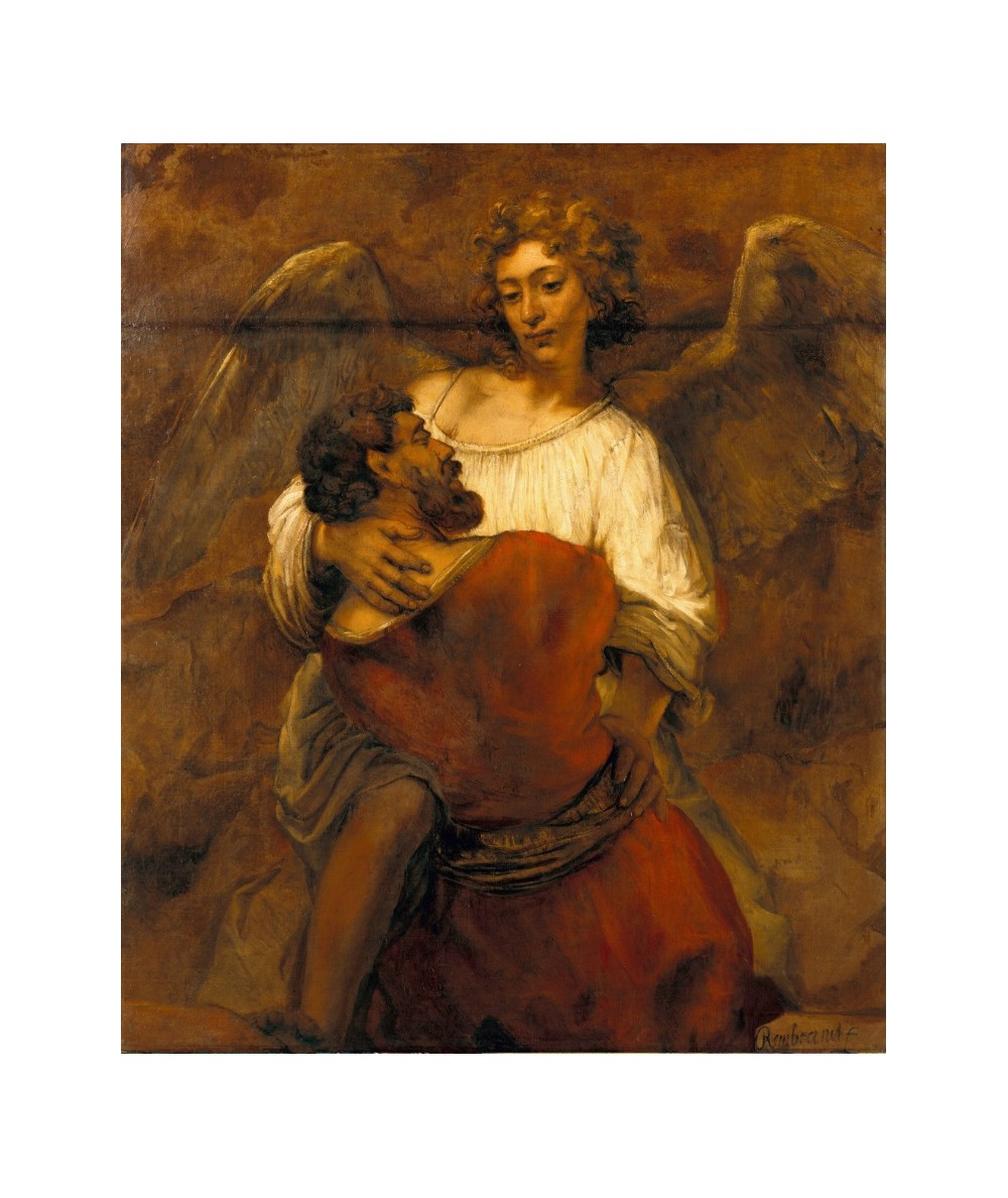 Walka Jakuba z aniołem Rembrandt (1659)