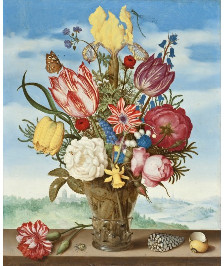 reprodukcja obrazu Bukiet kwiatów na półce