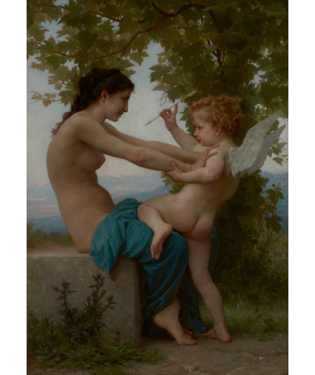reprodukcja obrazu Młoda dziewczyna broniąca się przed Erosem