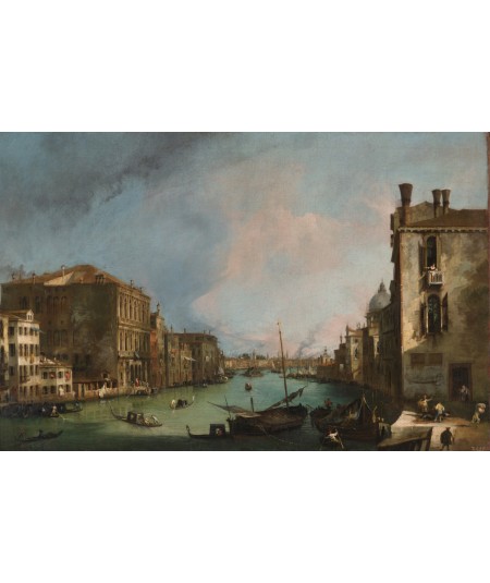 Reprodukcja obrazu Canal Grande w Wenecji z mostem Rialto
